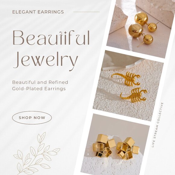 ✨ Beautiful Gold-Plated Earrings ✨